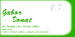 gabor donat business card